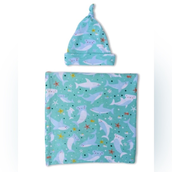 🦈NIB LS Shark Soirée Swaddle🦈 - Picture 3 of 3